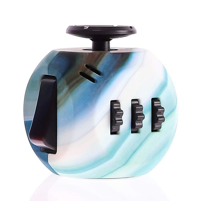 Sea Blue 6 Sides Cube Fidget Anti Stress Toy