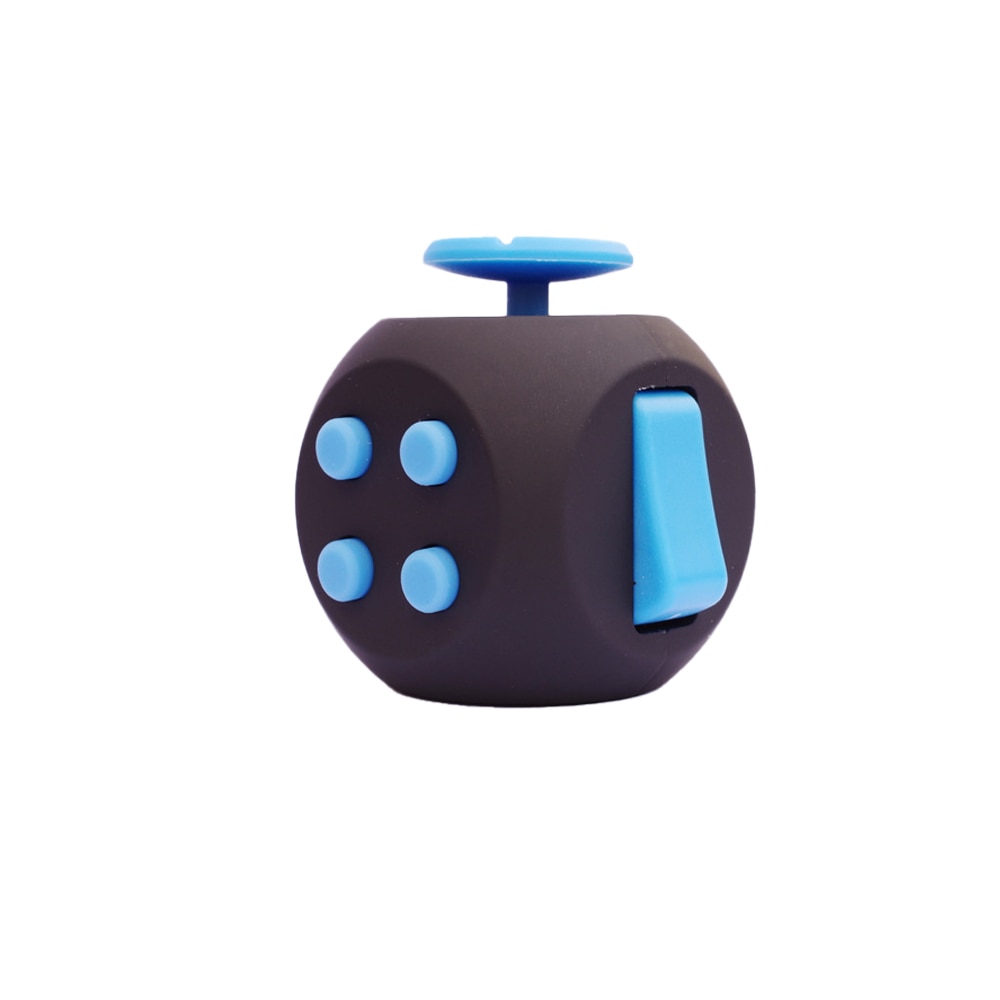 Cube Anti-stress on a Blue Background, Fidget Cube Simple Stress Editorial  Stock Image - Image of cube, spinner: 94657404