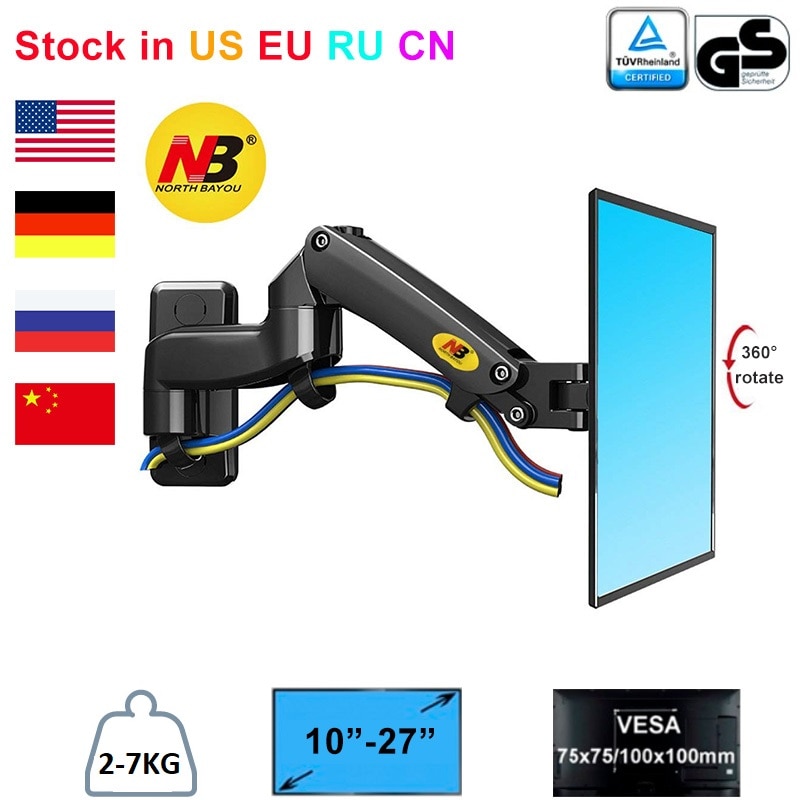 NB North Bayou F150 17 27 Full Motion Monitor Wall Mount TV Wall Bracket Stand with - Cube Fidget