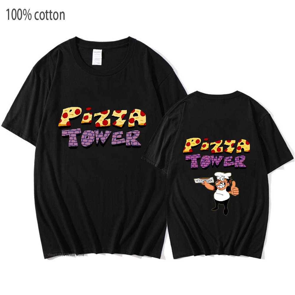 Pizza Tower Tshirt Game Graphic T shirts 100 Cotton Summer Clothes Men Shirts Soft Tee Shirt - Pizza Tower Plush